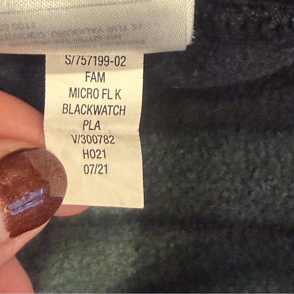 ✅ GapBody medium microfleece sweater top shirt crewneck soft thermal plaid check - Picture 6 of 6